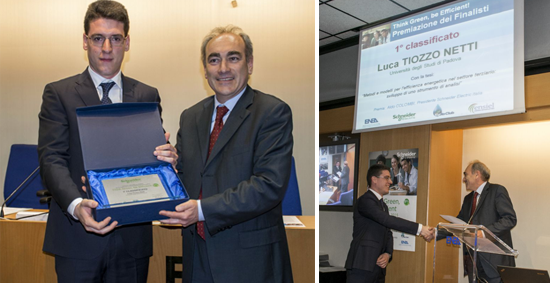A Luca Tiozzo Netti il primo premio per la migliore tesi di laurea sull’efficienza energetica redatta con Energia&#038;Progetti